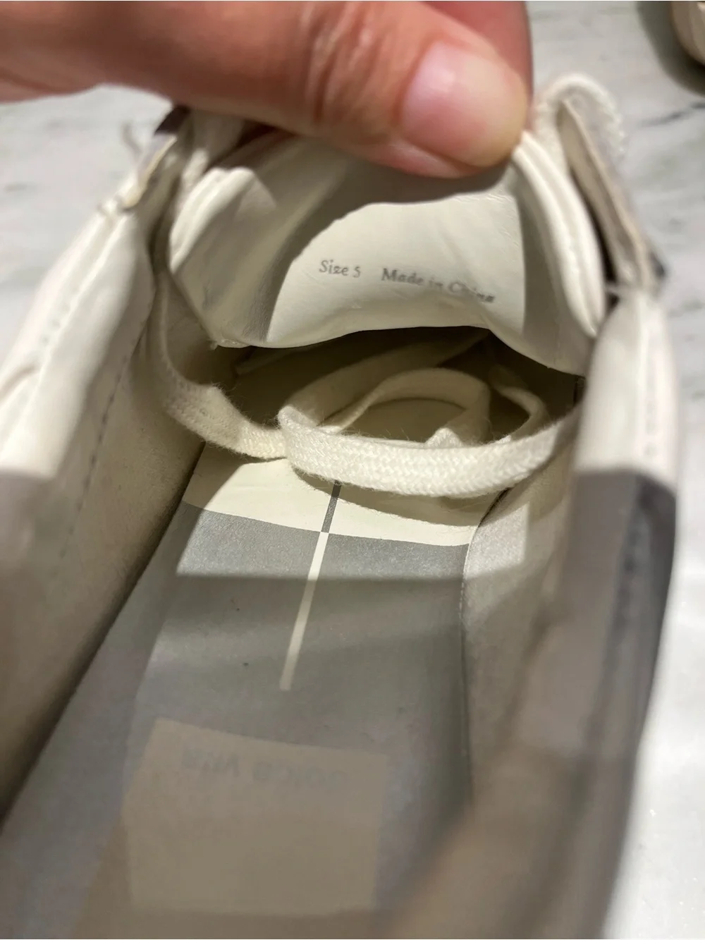 Dolce Vita Women's White Leather Platform Sneaker with Chunky Tan Sole